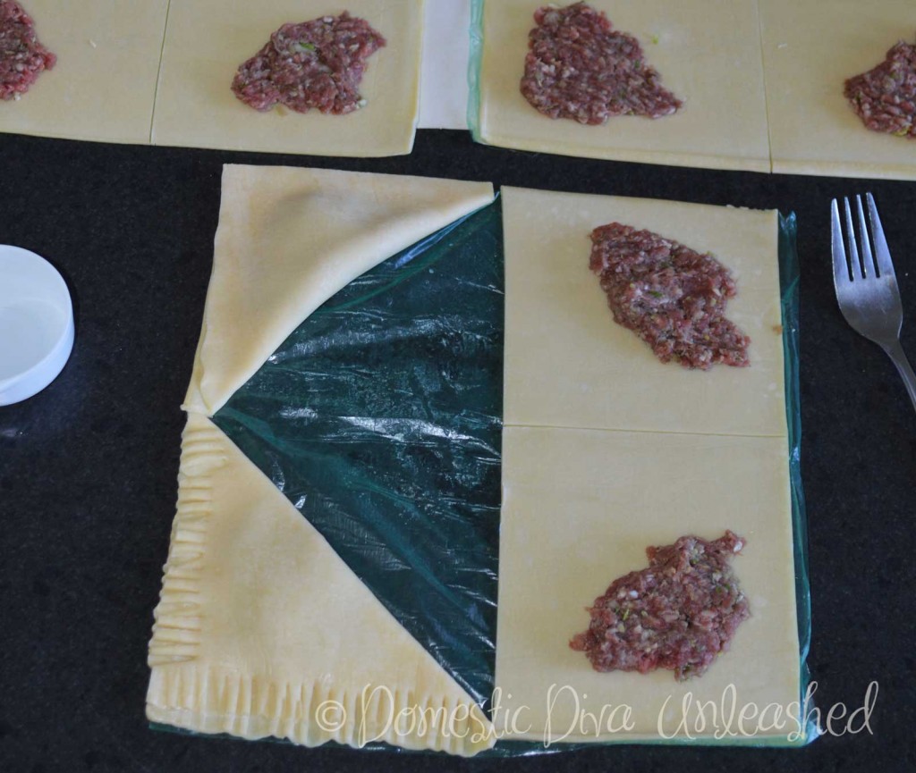 Domestic Diva: Making Meat Filled Triangles