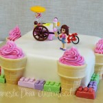 Lego Friends Ice-Cream Themed Birthday Cake & Cup Cakes