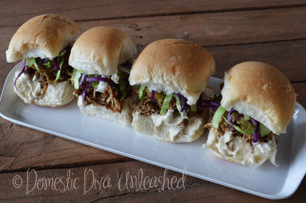 Pulled Chicken Sliders - Domestic Diva