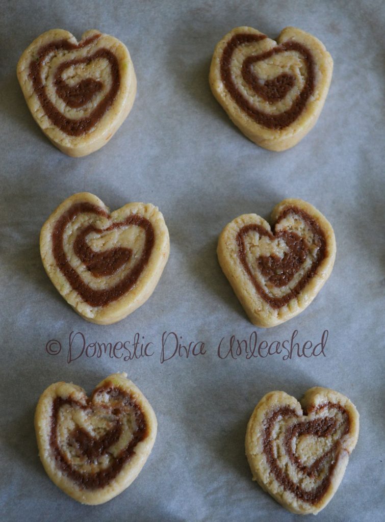 Domestic Diva - Pinwheel Cookies Heart Shaped