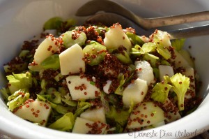 Domestic Diva: Pear & Red Quinoa Salad with Maple Dressing