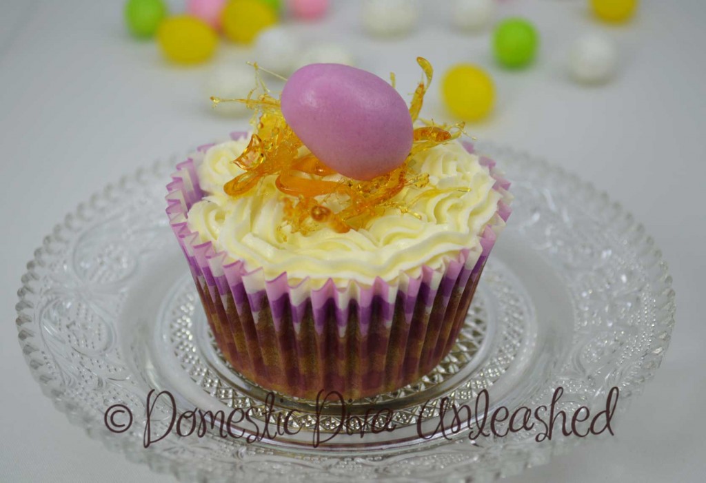 Domestic Diva: Easter Cup Cake Purple Marshmallow Fondant Egg