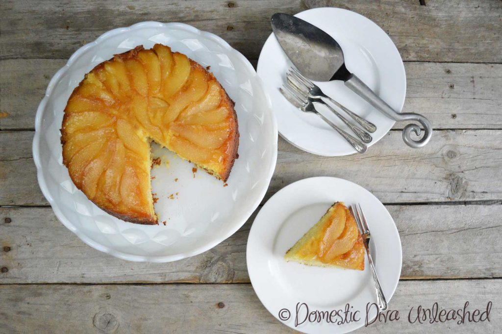 Domestic Diva - Pear Upside Down Cake